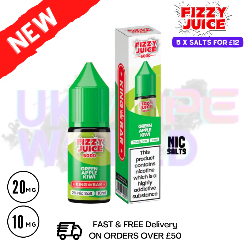 Fizzy Juice 5000 Nic Salt Green Apple Kiwi 10ML E-liquid