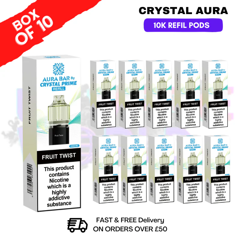 Fruit Twist Crystal Prime 10K Refil Pods Box Of 10