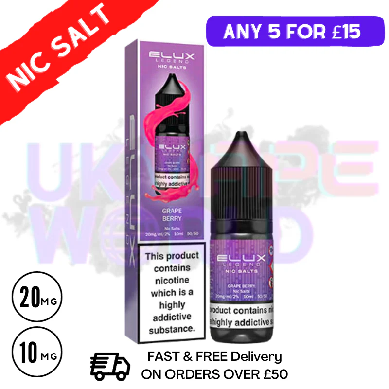 Grape Berry Elux Legend Nic Salt 10ML eLiquid