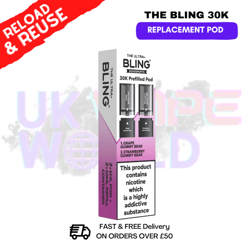 Grape GB Bling 30K Refil Pack Ultra Pods - £6.99