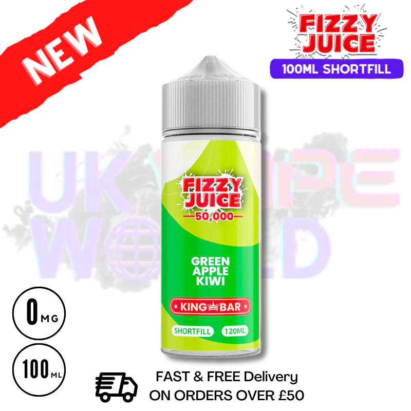 Green Apple Kiwi Fizzy Juice 100ml E-Liquid - £7.99