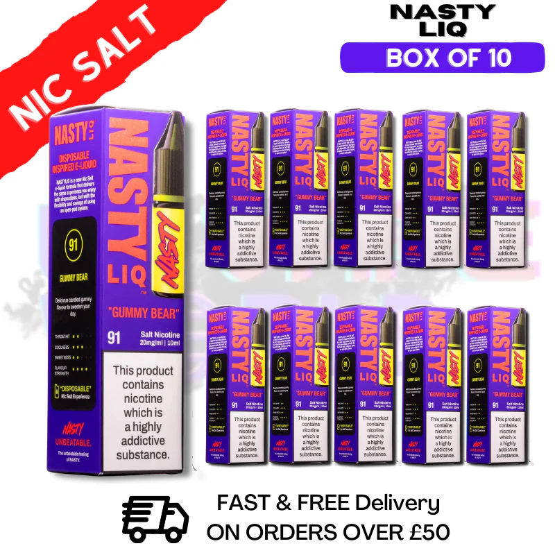 Gummy Bear - NastyLiq Nic Salt Box Of 10