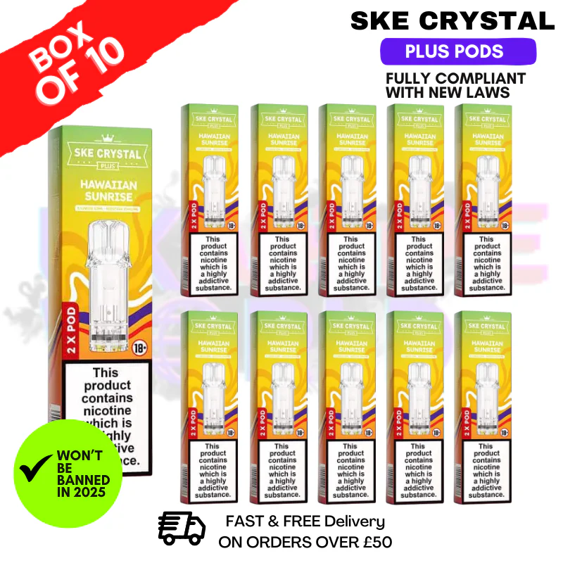 Hawaiian Sunrise SKE Crystal Plus Prefilled Pod Box Of 10
