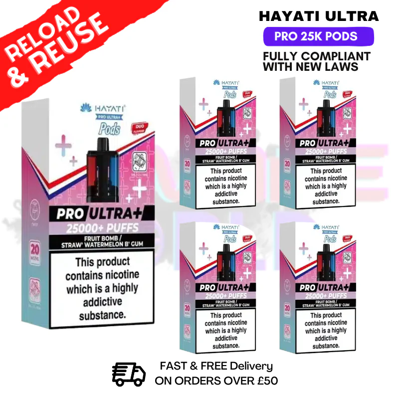 Hayati 25K Fruit Bomb Replacement Pods Box Of 5
