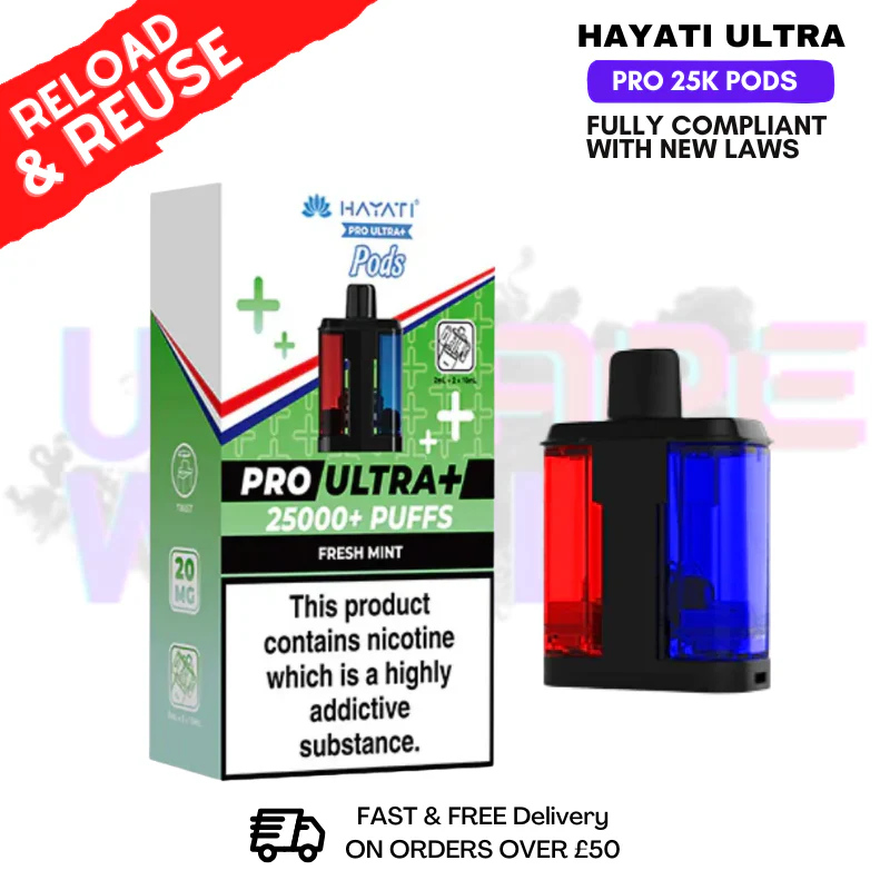 Hayati 25K Replacement Pods Pro Ultra Plus - 2 For £11.90 - Image 4