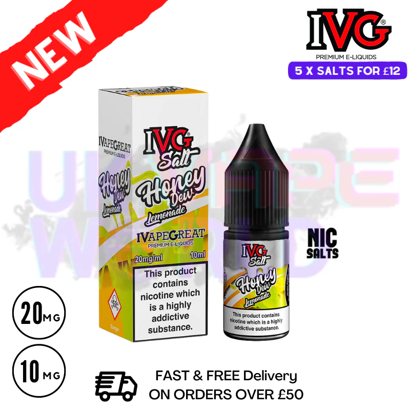 Honey Lemonade IVG Salt 10ml Nic Eliquid
