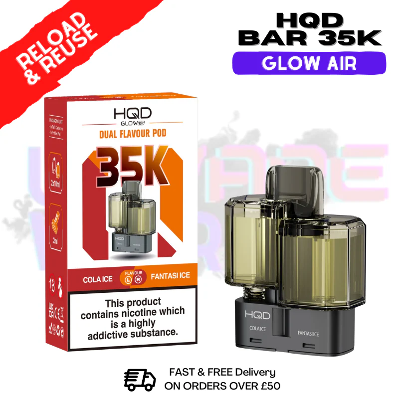 HQD 35K Glow Air Replacement Pods - £6.89 - Image 5