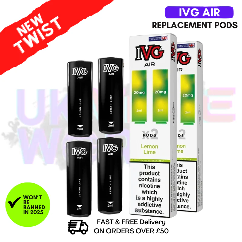 IVG AIR Pods Lemon Lime Pack Of 4