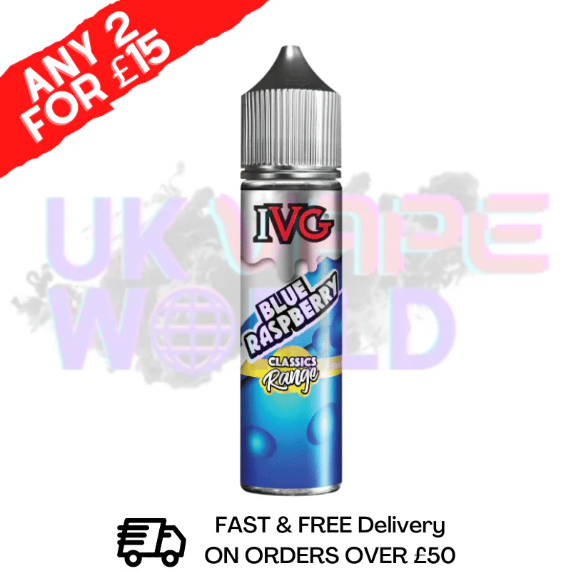 Blue Raspberry IVG Shortfill Juice 50ML Eliquid - CLASSICS RANGE