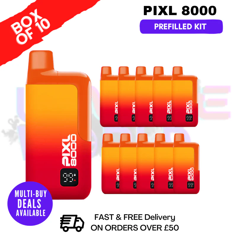 Juicy Peach Pixl 8000 Kits Box Of 10