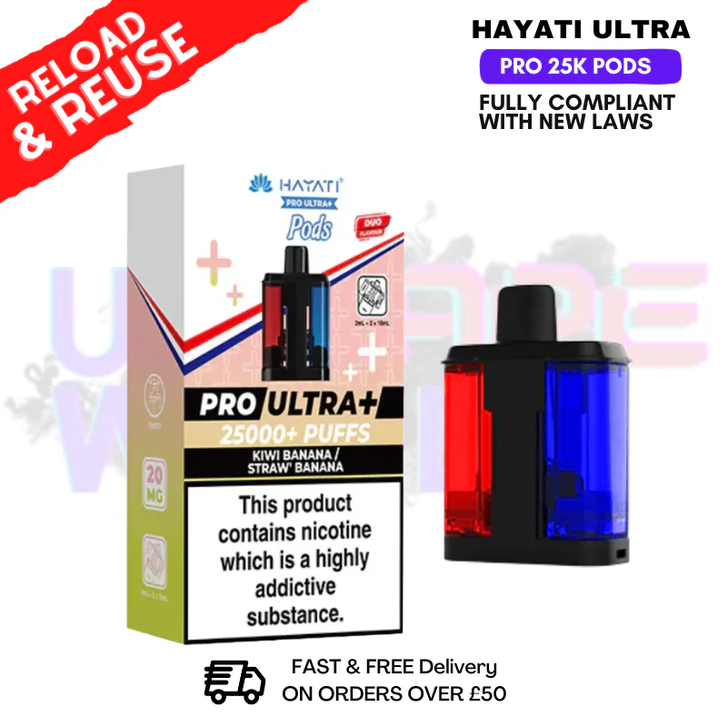 Kiwi Banana Hayati 25K REFIL Pack Replacement Pods