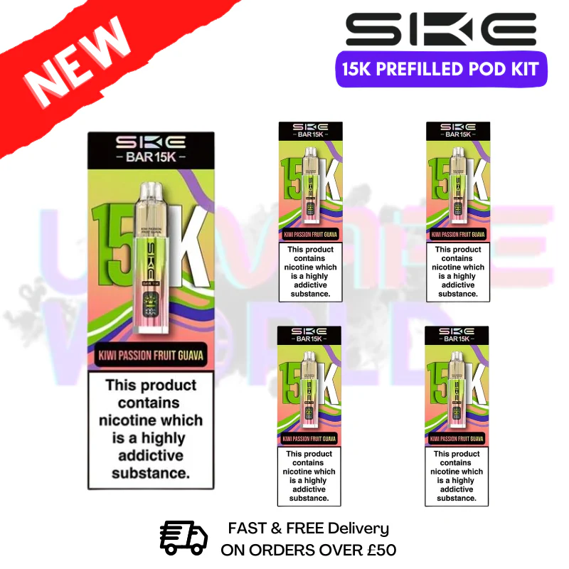 Kiwi Passionfruit Guava SKE 15K Puff Kits Box Of 5