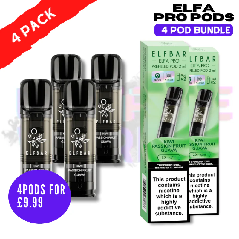 Kiwi Passionfruit Guava ELFA Pro Pods - Pack Of 4 PODS