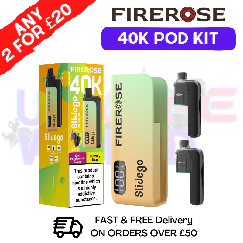 kiwi passionfruit guava Firerose SlideGo 40K Prefilled Pod Kit
