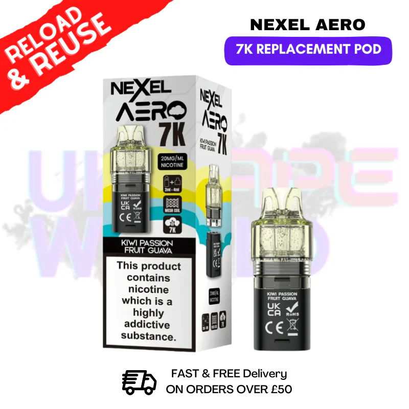 Kiwi Passionfruit Guava Nexel Aero 7K Replacement Pods
