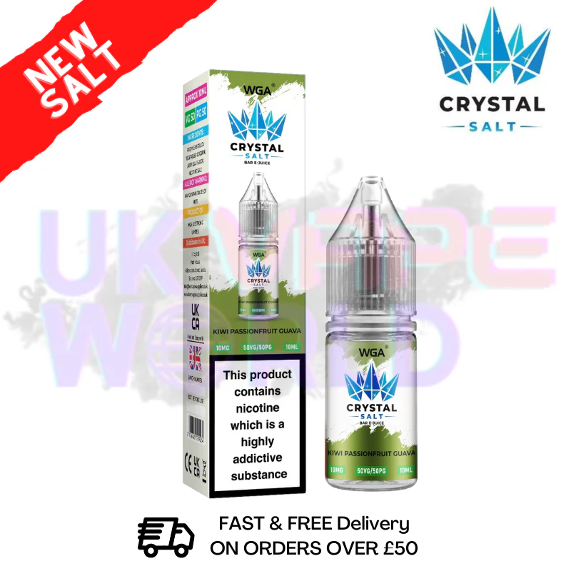 Kiwi Passionfruit Guava WGA Crystal Nic Salt | Nicotine Salts | Lowest Price