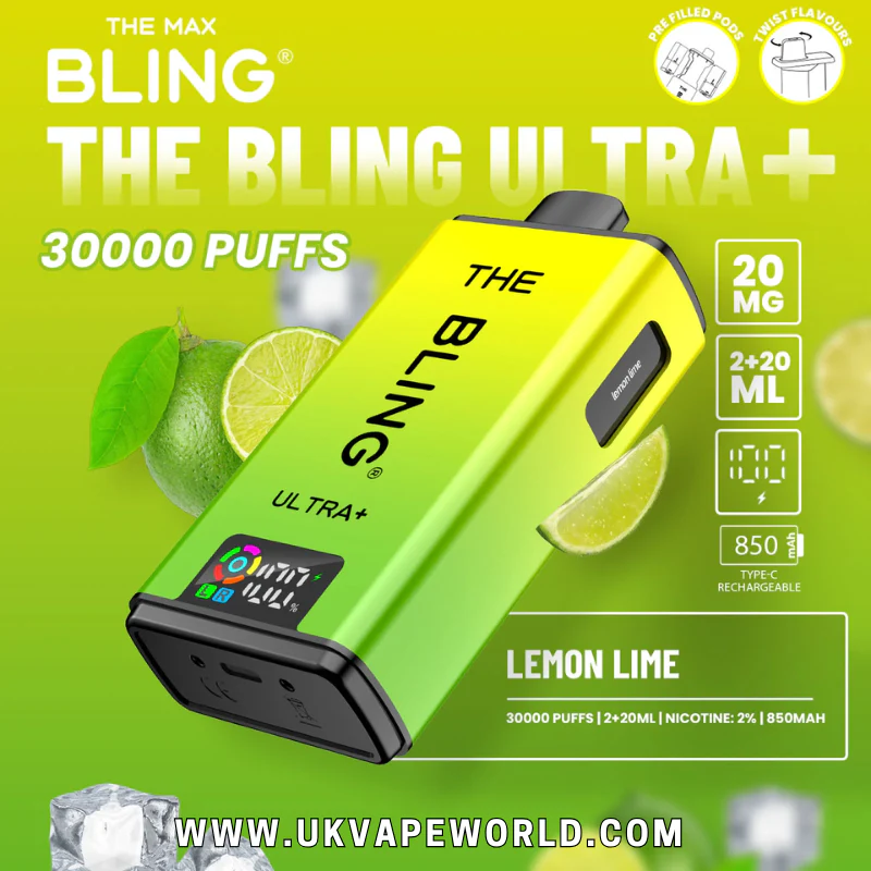 Lemon Lime  Bling 30k Ultra Plus Prefilled Pod Kit