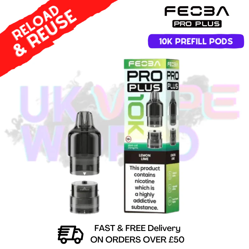 Lemon Lime Feoba 10K Refil Pods Pro Plus - £5.85