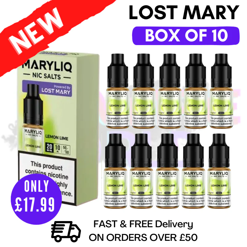 Lemon Lime MaryLiq Nic Salt BOX OF 10 - Image 2