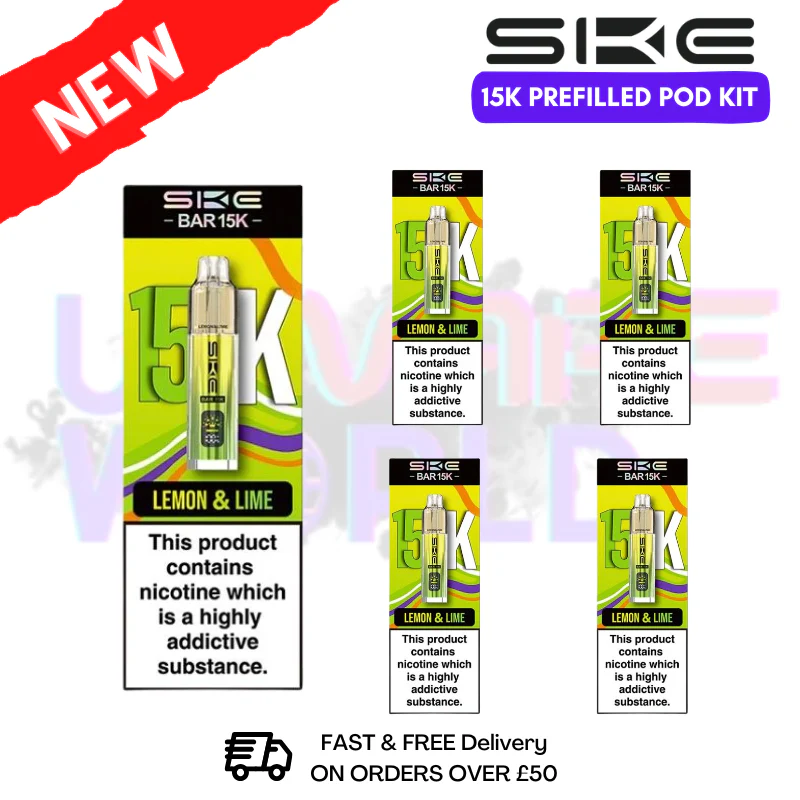 Lemon Lime SKE 15K Puff Kits Box Of 5