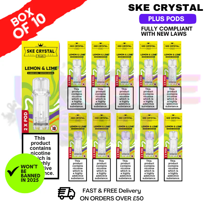 Lemon Lime SKE Crystal Plus Prefilled Pod Box Of 10