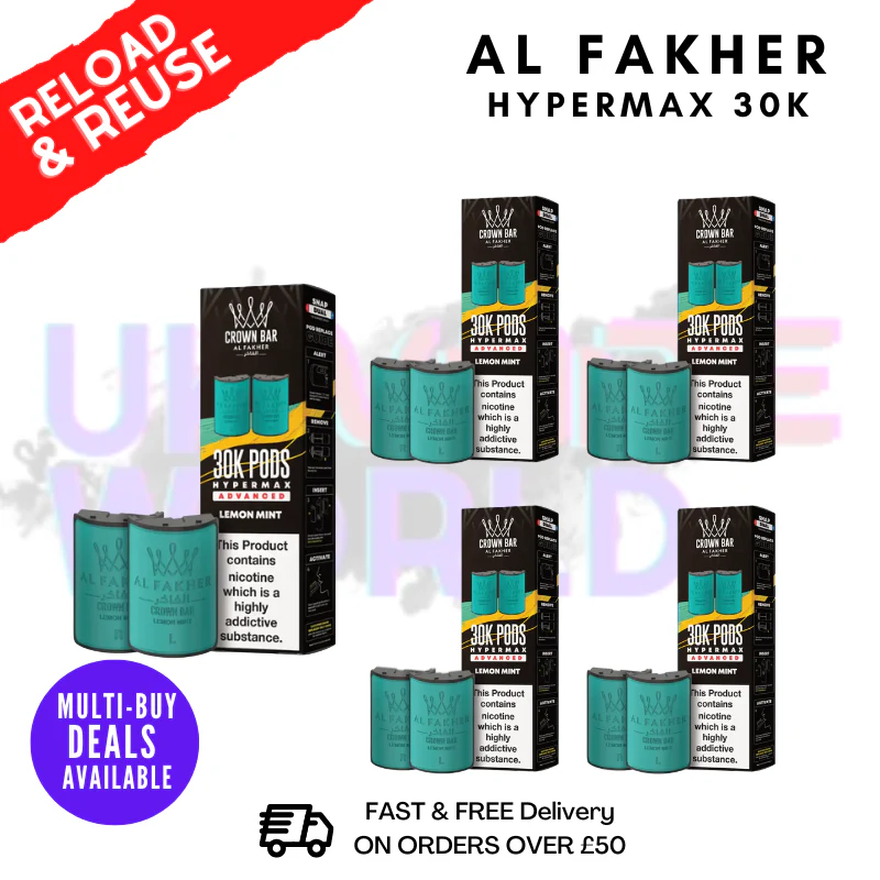 Lemon Mint AL Fakher 30K Box Of 5 Replacement Pods