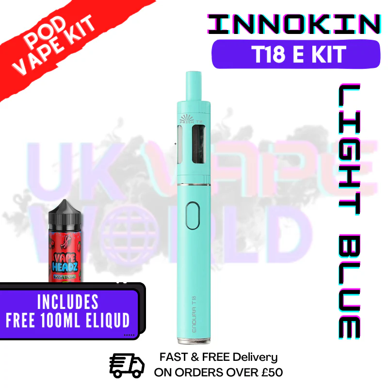 Light blue Innokin Endura T18E Starter Kit - ONLY £16.99