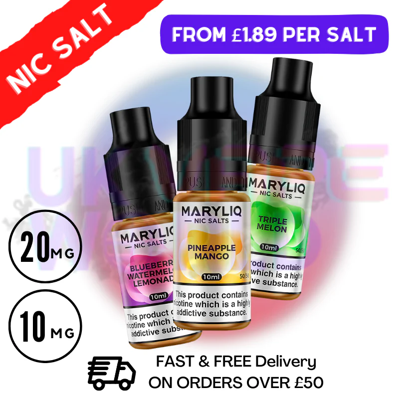 MARYLIQ Nic Salt 10ML eLiquid - Only £1.89