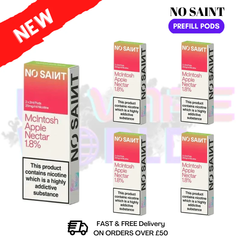 McIntosh Apple Nectar No Saint Prefilled Pods Box Of 5