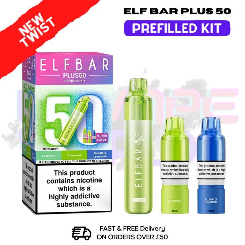 Mint Edition Elf Bar 50K Puff Plus Kit - ONLY £8.99