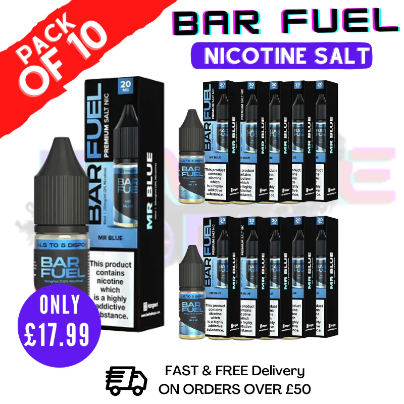 Mr Blue Bar Fuel Nic Salt BOX OF 10