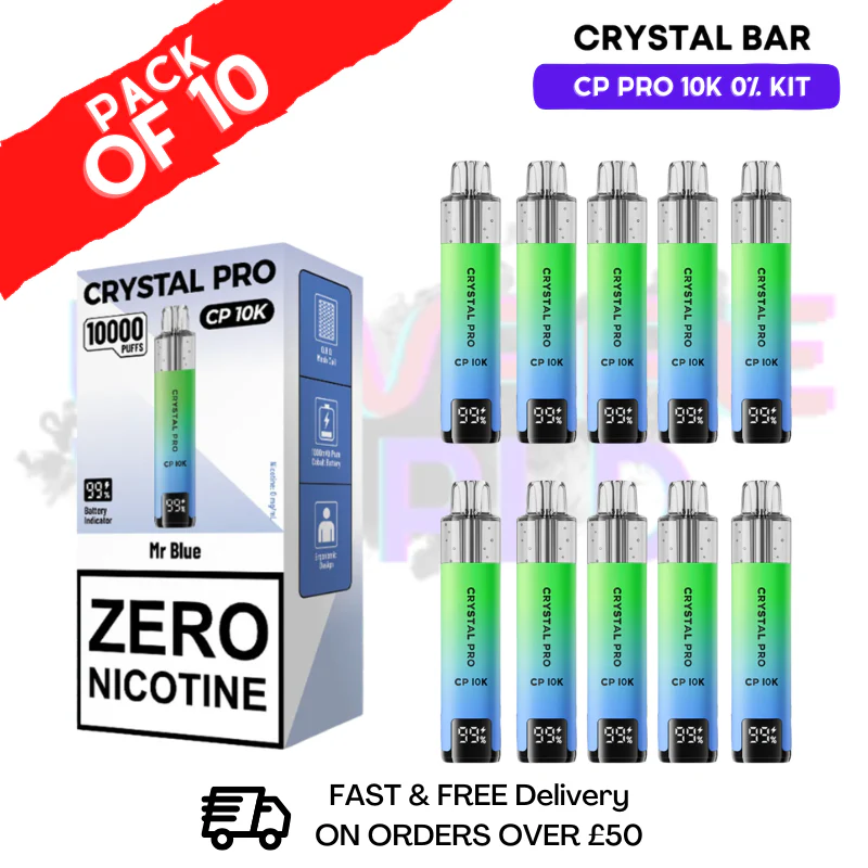 Mr Blue CP Pro 10K ZERO Nic Kits Box Of 10