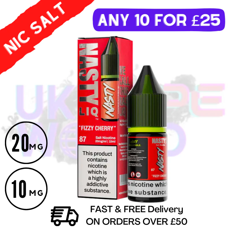 NastyLiq 'Fizzy Cherry' Nic Salt By Nasty Eliquids