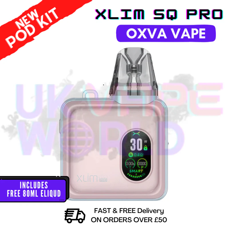 Pastel Pink Oxva Xlim SQ Pro Vape Kit | £19.99 + Free Liq