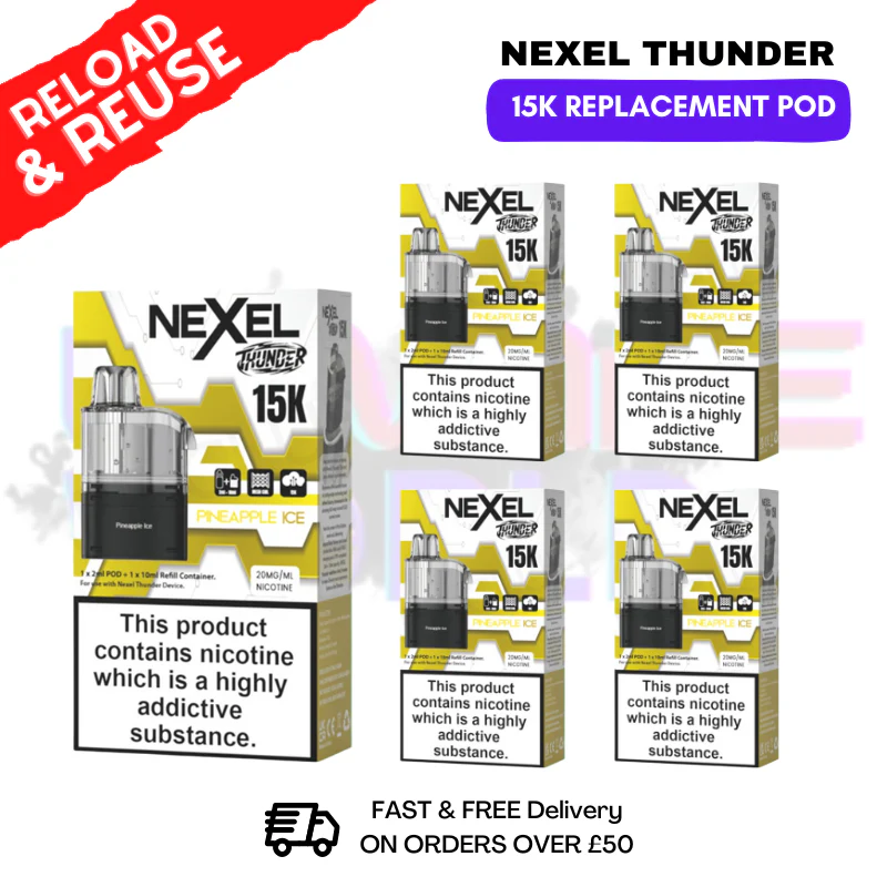 Pineapple ICE Nexel 15K REPLACEMENT PODS BOX OF 5