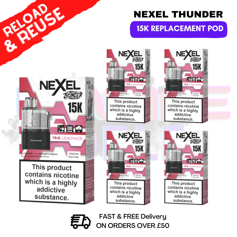 Pink Lemonade Nexel 15K REPLACEMENT PODS BOX OF 5