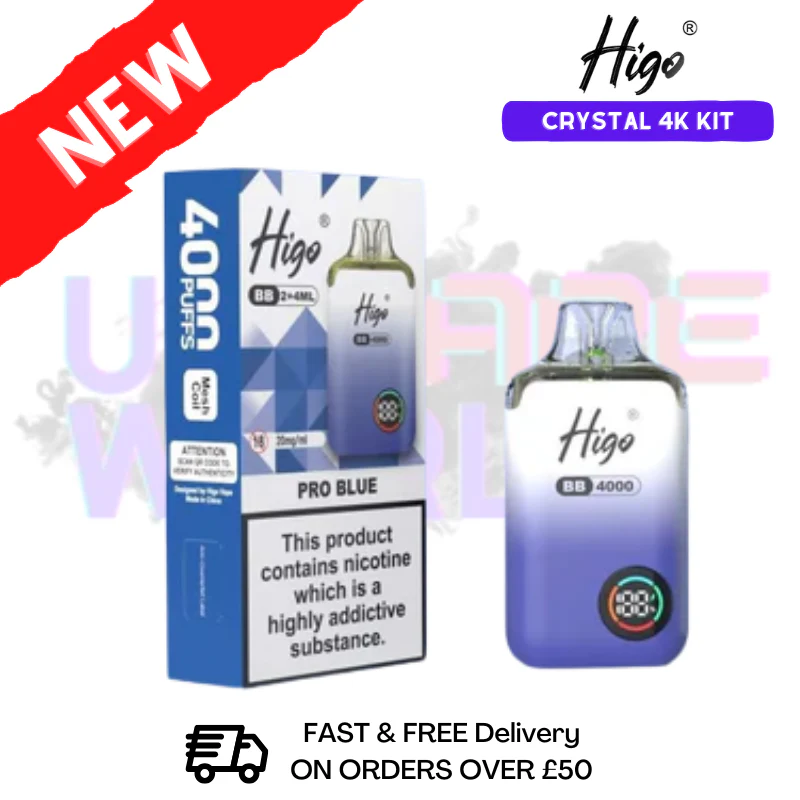 Pro Blue Crystal Higo 4K 4000 Puff Pod Kit
