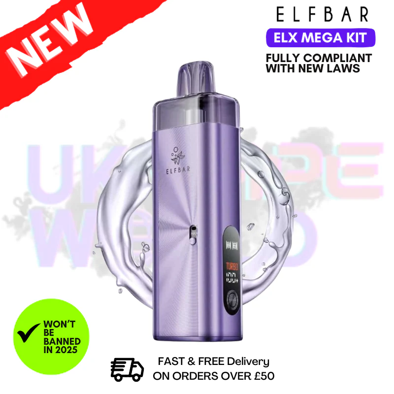 Purple Elf Bar ELX Mega Kit + Free Mega Pod
