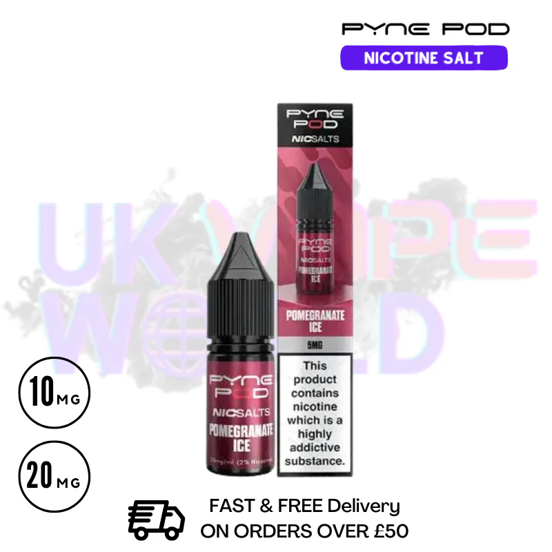 Pyne Pod Pomegranate Ice Nic Salt - Only £1.99 (PC)