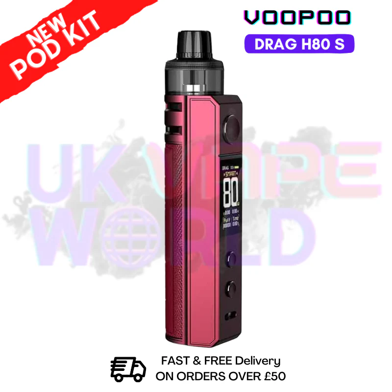Red VooPoo Drag H80 S Pod Kit