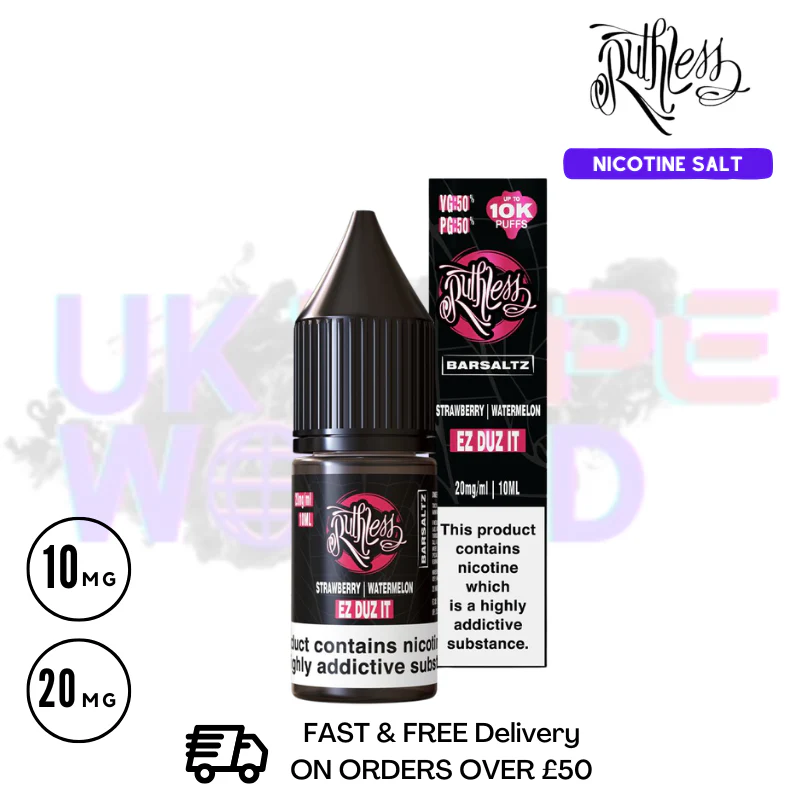 Ruthless Ez Duz It Nic Salt - Only £1.99 (PC)