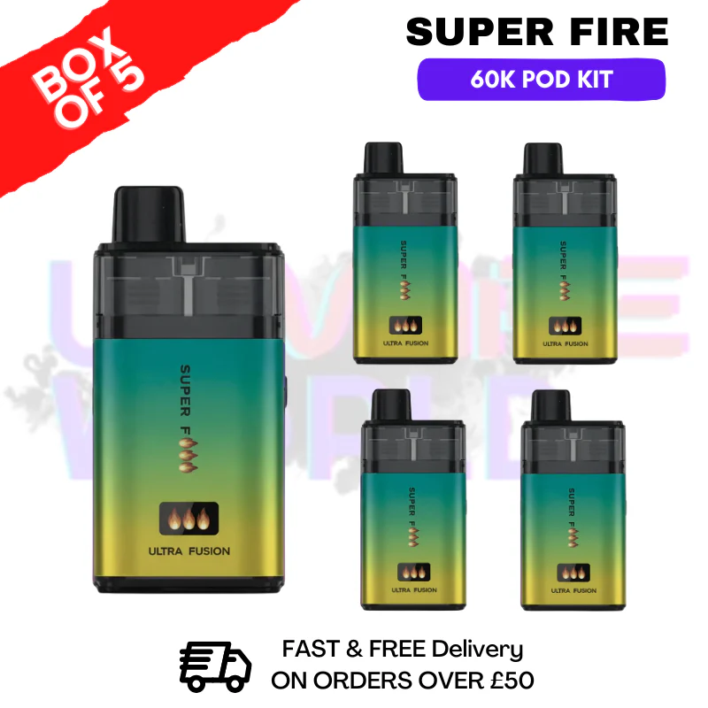 Shisha Edition SuperFire 60K Ultra Fusion Box Of 5