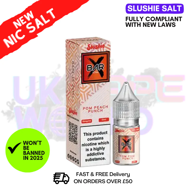 Slushie Salts Xtra Pom Peach Punch E Liquid