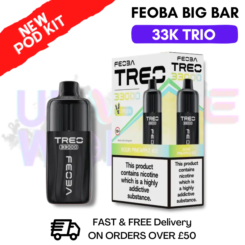 Sour Pineapple ICE Feoba Treo 33K Puff Pod Kit