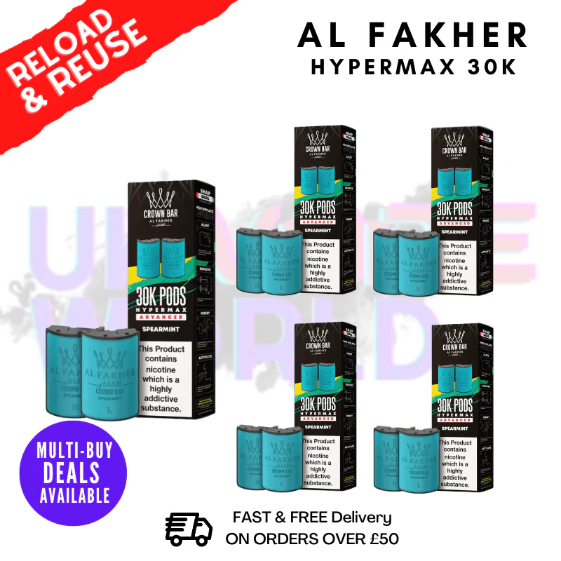 SpearMint AL Fakher 30K Box Of 5 Replacement Pods