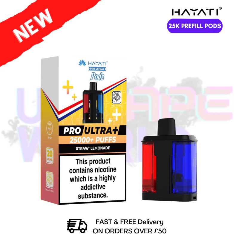 Straw Lemonade Hayati 25K REFIL Pack Replacement Pods