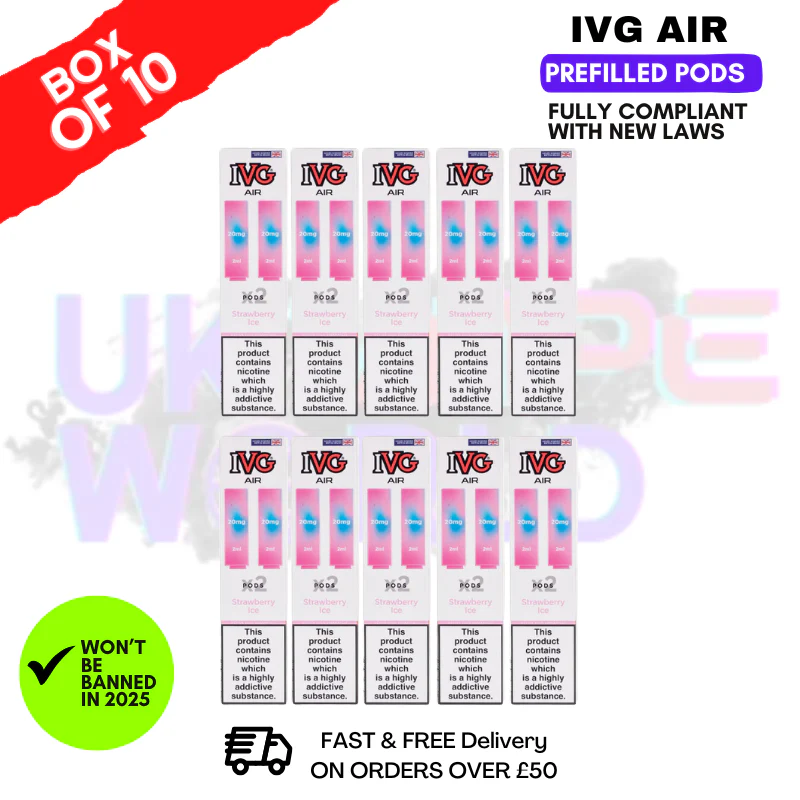 Strawberry ICE IVG AIR Prefilled Pod Box Of 10