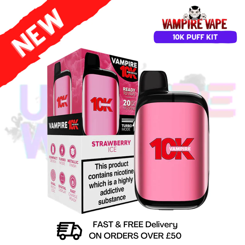 Strawberry Ice Vampire Vape 10K Prefilled Pod Kit
