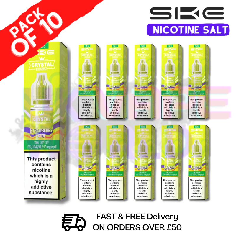 Strawberry Kiwi Crystal SKE Nic Salt Box / Pack Of 10