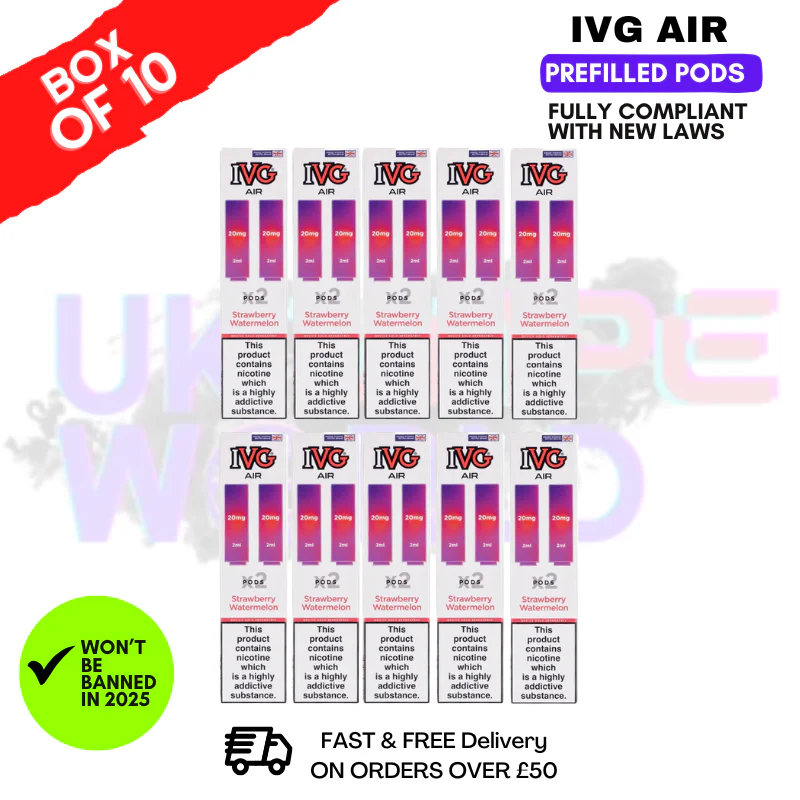 Strawberry Watermelon IVG AIR Prefilled Pod Box Of 10
